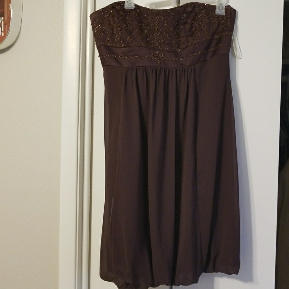 After 5 dinner strapless dress